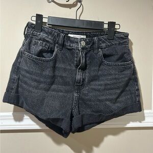 PacSun Black‎ Jean Shorts High-Waisted Cuffed Hem